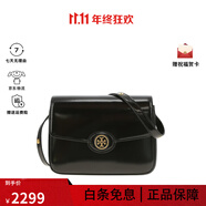 Tory Burch湯麗柏琦 Robinson 漆皮兩用單肩斜挎包送女生禮物禮物送女生 黑色143122-001