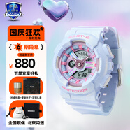 卡西歐（CASIO）手表女G-SHOCK和BABY-G系列運動石英表送女生禮物學(xué)生送人 BA-110FH-2A藍色款