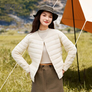 雪中飛輕薄羽絨內(nèi)膽女式2025年新款秋冬季專柜薄款羽絨服女外套 米白【新國標(biāo)90絨】 XL (170) 【建議115-125斤】