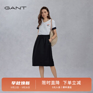 GANT/甘特春季女裝裙子簡約氣質(zhì)通勤純色直筒A字顯瘦中長款半身裙 005-黑色 XL 40