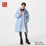 優(yōu)衣庫童裝男童女童高級保暖羽絨大衣外套長(cháng)款羽絨服25新款478153 61 水藍色 140