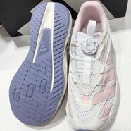 阿迪達斯（adidas）運動(dòng)鞋女鞋大童鞋秋季新款LIGHTBLAZE「流光跑鞋」緩震回彈跑步鞋 KJ6286/亮白色/淺粉色/乳白色 35.5