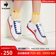 樂(lè)卡克法國(guó)公雞男女復(fù)古低幫運(yùn)動(dòng)蒙貝利爾休閑鞋跑步鞋CMT-213366 白/藍(lán)/紅 35