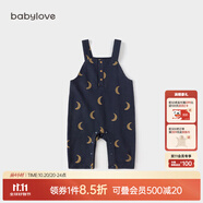 babylove男女寶寶背帶褲春秋洋氣長(zhǎng)褲嬰兒連體褲外出純棉休閑褲子 月牙彎 73