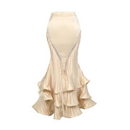 何佳功愛神的詩(shī)匣法式洛可可緞面長(zhǎng)款半身裙魚尾裙萬(wàn)圣節(jié) 魚尾裙 S