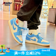 耐克（NIKE）【潮】Air Jordan aj1板鞋男女情侶新款低幫休閑運(yùn)動(dòng)籃球鞋休閑鞋 DC0774-104 藍(lán)白色 37.5