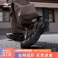 美津濃（MIZUNO）【RACER S 1.0】軟底輕便運(yùn)動(dòng)跑步鞋男女同款緩震透氣休閑慢跑鞋 21/暗黑金屬 44.5 (290mm)