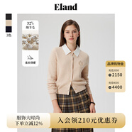 ELAND衣戀毛針織衫女學(xué)院風(fēng)含綿羊毛假兩件舒適毛衣2025秋季新款 燕麥色(33)OATMEAL M 165