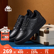 KAPPA卡帕男鞋板鞋男秋冬新款厚底小白鞋子男百搭休閑鞋情侶跑步運(yùn)動(dòng)鞋 黑色 35