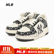 MLB女鞋男款學(xué)長(cháng)鞋23秋冬新款NY高幫厚底增高運動(dòng)休閑板鞋 紐約洋基隊/中幫黑色 45