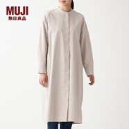 無(wú)印良品 MUJI 女式 新疆棉水洗牛津 立領(lǐng)連衣裙 BCL19C0A 淺米色 XS-S