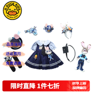 G.DUCKKIDS洛麗塔公主裙女童連衣裙夏季朱迪兒童裙子兔子警官生日蓬蓬裙春秋 腰帶包毛球別針兔（單買不發(fā)） 140 尺碼9~10歲【130-140cm】