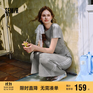 森馬（Semir）套裝女小心機(jī)短上衣高腰半身裙2025夏拼接蕾絲兩件套107425117010
