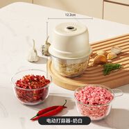 小米有品電動(dòng)蒜泥器打蒜器搗蒜辣椒蘸料絞肉機(jī)廚房家用自動(dòng)神器 電動(dòng)打蒜器（奶白）