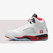 NIKE耐克Air Jordan 5 Fire Red AJ5白紅 男子高幫復古籃球鞋 HQ7978-101 42.5