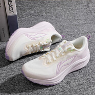 李寧（LI-NING）赤兔8女士跑步鞋2025新款減震防滑回彈百搭慢跑運動(dòng)跑鞋ARPV004 赤兔8 ARPV004-8  米白色/素紫粉 40