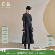日著（rizhuo）原創(chuàng)設(shè)計感女裝2025秋季新款小眾時髦黑色高腰休閑全棉連衣裙 氣球黑 L