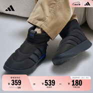 adidas ADIPUFF面包鞋保暖防滑耐磨柔軟中幫棉鞋阿迪達斯輕運動(dòng) 黑色/碳黑/皇家藍(推薦腳型偏胖選大半碼)   42