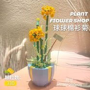 兼容樂高小顆粒拼裝玩具擺件玫瑰永生花束積木女孩生日禮物教師節(jié) 球球綿杉菊329PCS【精美彩盒】