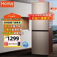 奧馬（Homa）242升風(fēng)冷無(wú)霜大容量雙開(kāi)門(mén)小型電冰箱 兩門(mén)二門(mén)節能 小戶(hù)型家用租房辦公 家電國家補貼242WH