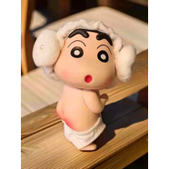 語森憶爆款實心光屁屁洗澡蠟筆小新浴室擺件可愛家居車載潮玩手辦禮物 22cm毛絨哆啦小新彩盒裝