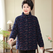 卡柏妃老年媽媽裝全棉外套老太太冬季棉服燈芯絨棉襖女款奶奶裝老人冬裝