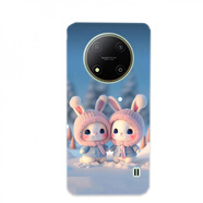 KYODO適用中興小鮮50手機殼ZTE7543N保護套中興暢行50可愛(ài)個(gè)性全包防摔殼 兩只可愛(ài)兔子 其他