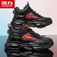回力（Warrior）男鞋休閑運動(dòng)鞋跑步鞋子男士老爹鞋L159C 黑/紅 40