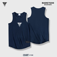 BROTHERS TOGETHER美式籃球運動(dòng)背心男女夏季寬松透氣速干訓練球服坎肩球衣潮牌 870寶藍-安東N M(身高175-181CM)