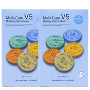 【官方旗艦】韓國萊妃爾V5活力水庫面膜彩虹Rainbow維生素煙酰胺補水緊致提亮日常護理 V5活力水庫面膜2盒20片