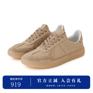 杰帝梵（J.D.V）男鞋2023商場(chǎng)同款秋季新品卡其色牛皮百搭舒適低幫休閑鞋板鞋 卡其 42