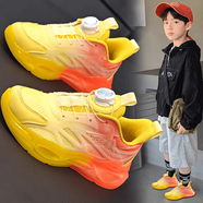 LI NING李寧兒童運動(dòng)鞋男童2025款春夏學(xué)生休閑跑步鞋籃球鞋網(wǎng)面透氣男童 605_亮橘雙網(wǎng)夜光 29 _鞋內長(cháng)_18.5cm