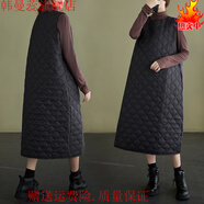 韓曼蕊2025女高端馬甲連身裙春秋外套 黑色馬甲裙 均碼 【100-180斤】