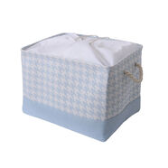 家用衣柜收納箱收納袋整理箱裝衣服被子收納袋子衣物儲物筐收納盒 精致藍 40*30*25高