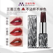 鼎妝三色口紅不掉色持久滋潤保濕不沾杯口紅不脫妝唇釉唇膏 潮流銀色