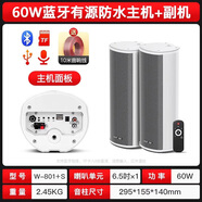 先科（SAST） ST-501戶(hù)外藍牙防水音柱室外掛墻壁掛式音響功放喇叭套裝音箱學(xué)校操場(chǎng)廣播店鋪音樂(lè ) 60瓦有源壁掛防水音響+副機