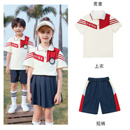 菲童兒熙（fei tong er xi）幼兒園園服春秋款校服套裝小學(xué)生班服夏季兒童英倫風(fēng)運動六一年級 紅色夏季2件套(男童) 120 cm
