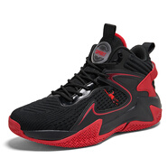 喬丹格蘭（JOEDON GOLAN）中國強風(fēng)se正版籃球鞋男秋透氣休閑鞋初中學(xué)生皮面防水防滑運動(dòng)鞋 10157黑紅-網(wǎng)面款 48