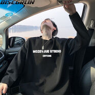 BISEGRLIN短袖t恤男2025夏季新款潮牌美式復(fù)古上衣寬松純棉半袖潮 38sgzl44sl黑-黑色 L