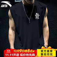 安踏（ANTA）吸濕速干運動健身背心男冰絲涼感透氣坎肩夏季馬拉松跑步無袖T恤 【凱里·歐文同款】基礎(chǔ)黑-3 S (165) 建議100-120斤