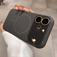 巴蒂尼 Ai按鍵適用iphone17手機殼蘋(píng)果17新款草紫色16pro液態(tài)硅膠保護套15promax鏡頭全包防摔14情侶外殼 【雅黑色】硅膠式Ai鍵*水晶鏡頭膜*磁吸充電 iPhone 17