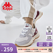 卡帕（Kappa）復(fù)古跑鞋新款情侶男女運動鞋時尚老爹鞋休閑旅游鞋 月灰色/靜謐灰133 36