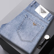 ARMANI JUNIOR牛仔褲春男夏季薄款新品修身小腳彈力潮流歐洲站青年長(cháng)褲子男裝 159 29