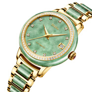 艾華仕男女機械表全自動(dòng)表和田玉翡翠鋼帶防水夜光中國風(fēng)鏤空情侶表 翡翠鋼帶男表（瑞士機芯）