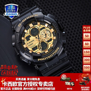 卡西歐（CASIO）【送禮物】男手表G-SHOCK黑武士悟空黑金潮流時尚運(yùn)動電子表 GA-140GB-1A1閃光暗金-全國聯(lián)保