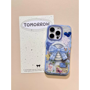 三棲虎復古碎花蝴蝶水彩畫(huà)蘋(píng)果16小眾iphone15磁吸17二合一13支架手機殼藍色格子蝴蝶結磁吸單支架蘋(píng)果13 二合一磁吸碎花水彩畫(huà)殼支 iPhone15