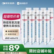 維德氧氣瓶便攜式供氧器孕婦老人高原旅游應急鼻吸式氧氣罐1400ml*8