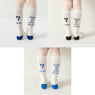 優(yōu)嬰朵兒童長(cháng)筒襪子女孩秋季韓版透氣學(xué)生中筒襪女童學(xué)院風(fēng)運動(dòng)足球襪薄 藏青+黑色+藍色 3雙 均碼 (L) 【6-8歲建議鞋碼27-31碼】