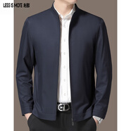 LESS IS MORE利郎男裝夾克中青年秋季男士翻領(lǐng)商務(wù)休閑行政干部爸爸裝外套  藏青色(立領(lǐng)) S (165) (體重建議95-110斤)