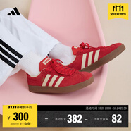 adidas「T頭鞋」VL COURT復古休閑板鞋德訓鞋男女阿迪達斯輕運動 淺猩紅/暖香草色/黃色   37